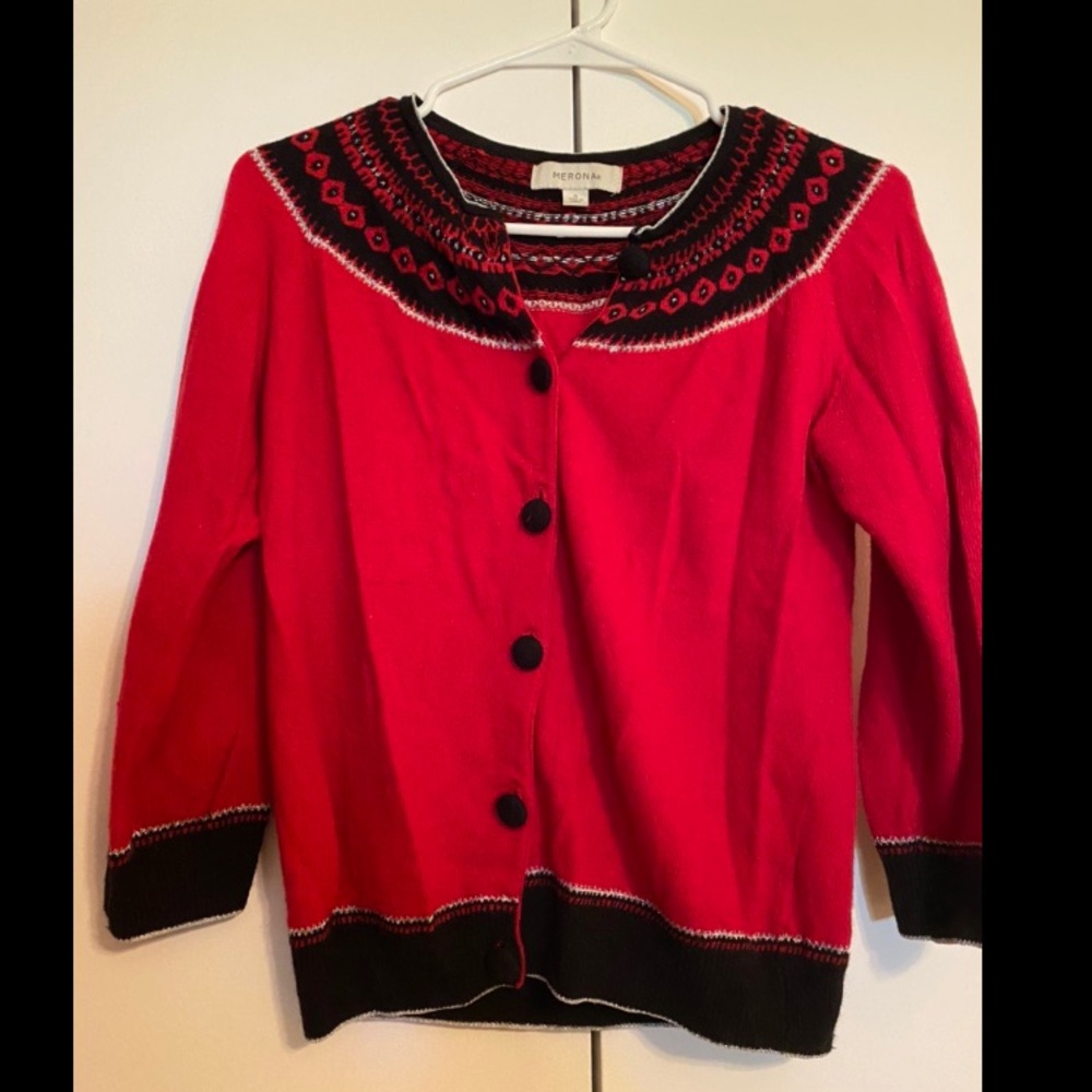 Red Cardigan - Picture 3 of 5